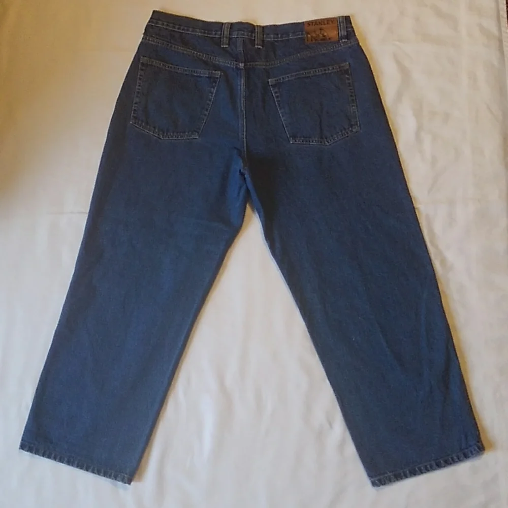 Stanley Straight Leg Denim Blue Jeans 38/30 EUC